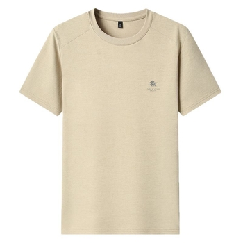 Muško raglan kratkih rukava T-shirt, bambus-pamuk, prozračan, okrugli izrez, geometrijski uzorak, ljeto 2026, ležernog kroja