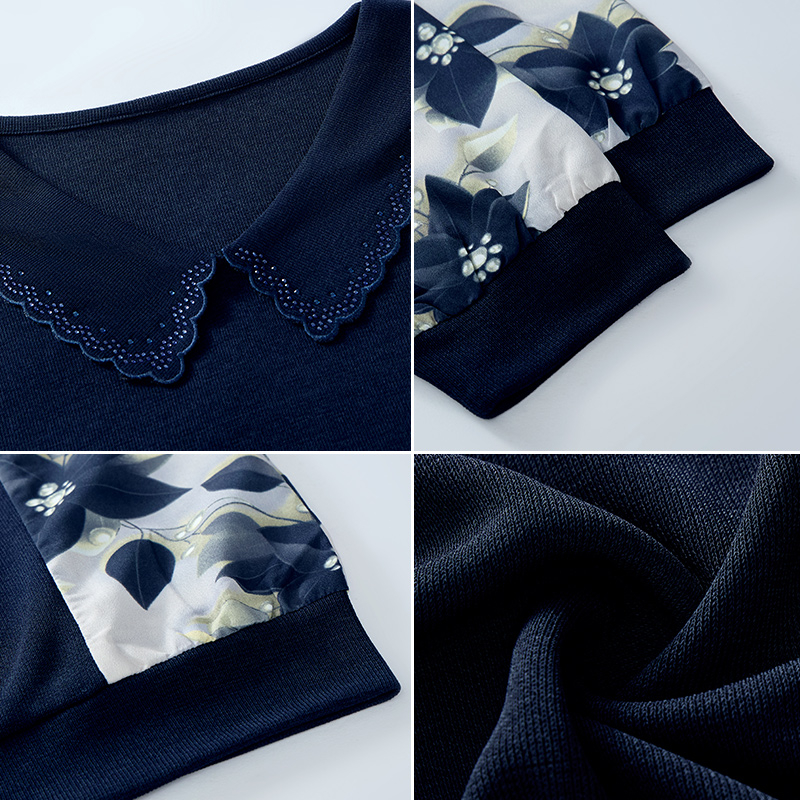 Planting cattails Moteriška ilga rankovė megzta palaidinė – elegantiška rudens apranga, V kaklo iškirptė, poliesteris >95%, ilgis 50–65 cm