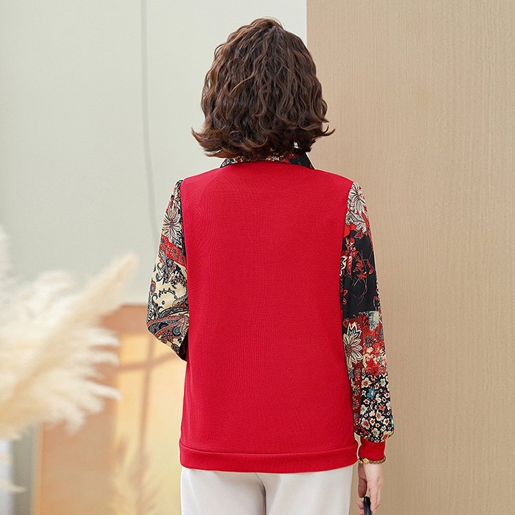 Naistele laia lõikega pikkade varrukatega särk – kevad 2025, puuvill-poliesteri materjal, krae lapel, trükk