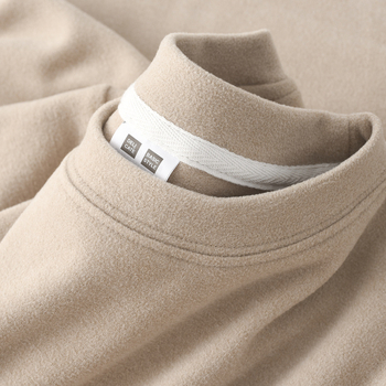 Tricou cu mâneci lungi din catifea dublu-față, guler rotund; material: catifea dublu-față; componență principală: spandex; model: uni.