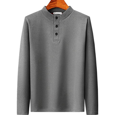 Férfi De Velvet termikus kardigán álló gallérral, hosszú ujjú, 100% poliészter, szabadidős viselet, téli–tavaszi–ősszi