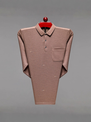 Flórás mintás pamut hosszú ujjú póló (91–95% pamut), antibakteriális, felnőtt férfiaknak