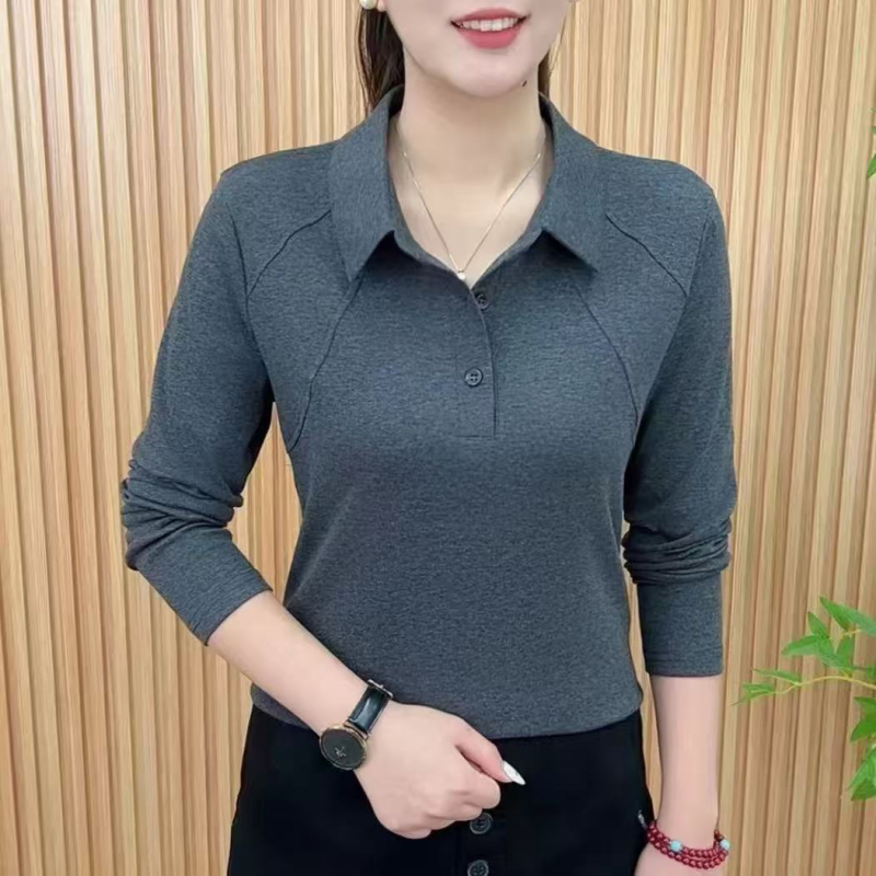 Oversize női T-shirt V-nyakkal, hímzéssel, hercegnő-stílusú ujjak, viszkóz anyag, tavasz 2025