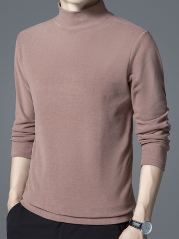 Alap hosszú ujjú felső — kerek nyak, egyenes szabás, poliészter, egyszínű