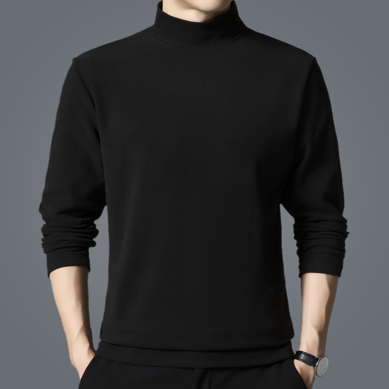 Alap hosszú ujjú felső — kerek nyak, egyenes szabás, poliészter, egyszínű