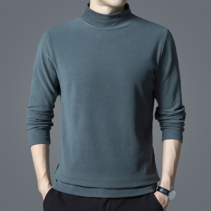 Alap hosszú ujjú felső — kerek nyak, egyenes szabás, poliészter, egyszínű