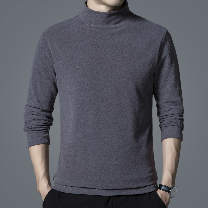 Alap hosszú ujjú felső — kerek nyak, egyenes szabás, poliészter, egyszínű