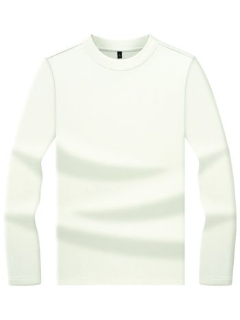 Мъжка тениска с дълъг ръкав и кръгла яка, акрил, влагоотводяща, без намачкване, тясно прилепващ силует