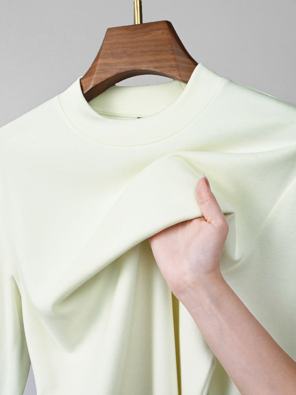 Мъжка тениска с дълъг ръкав и кръгла яка, акрил, влагоотводяща, без намачкване, тясно прилепващ силует