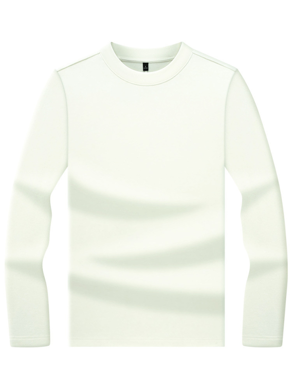 Мъжка тениска с дълъг ръкав и кръгла яка, акрил, влагоотводяща, без намачкване, тясно прилепващ силует