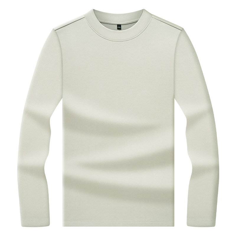 Мъжка тениска с дълъг ръкав и кръгла яка, акрил, влагоотводяща, без намачкване, тясно прилепващ силует