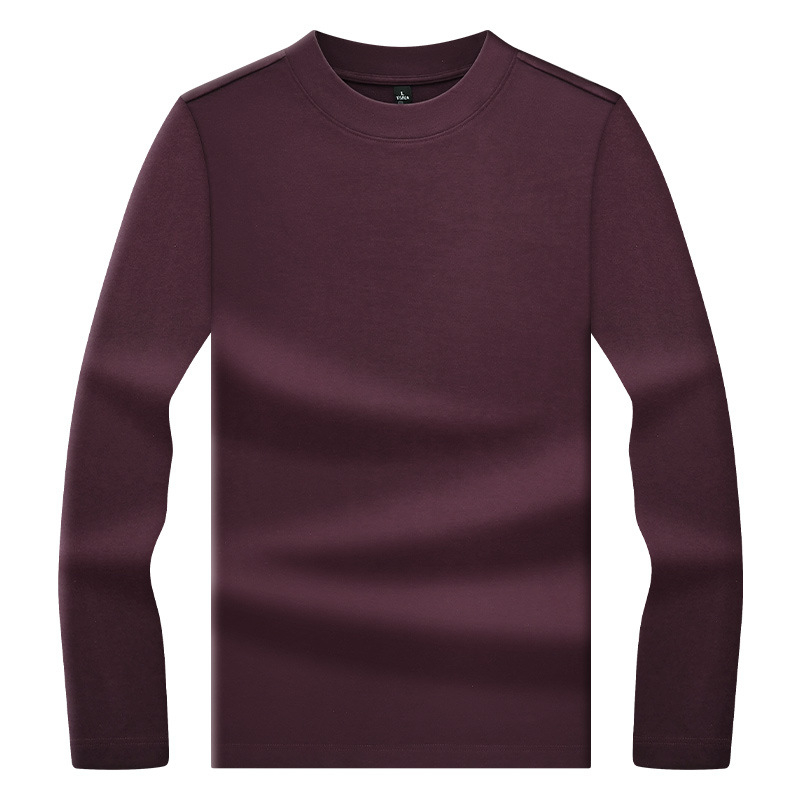 Мъжка тениска с дълъг ръкав и кръгла яка, акрил, влагоотводяща, без намачкване, тясно прилепващ силует