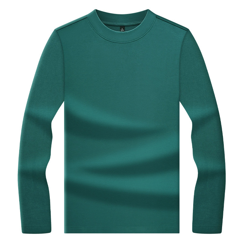 Мъжка тениска с дълъг ръкав и кръгла яка, акрил, влагоотводяща, без намачкване, тясно прилепващ силует