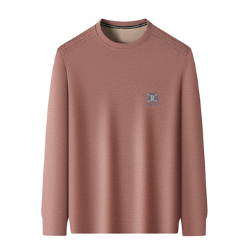 Tricou bărbați cu mânecă lungă, guler rotund; compoziție: 96,8% poliester, 3,2% spandex; greutate 180–250 g; model solid; sezon primăvară-toamnă