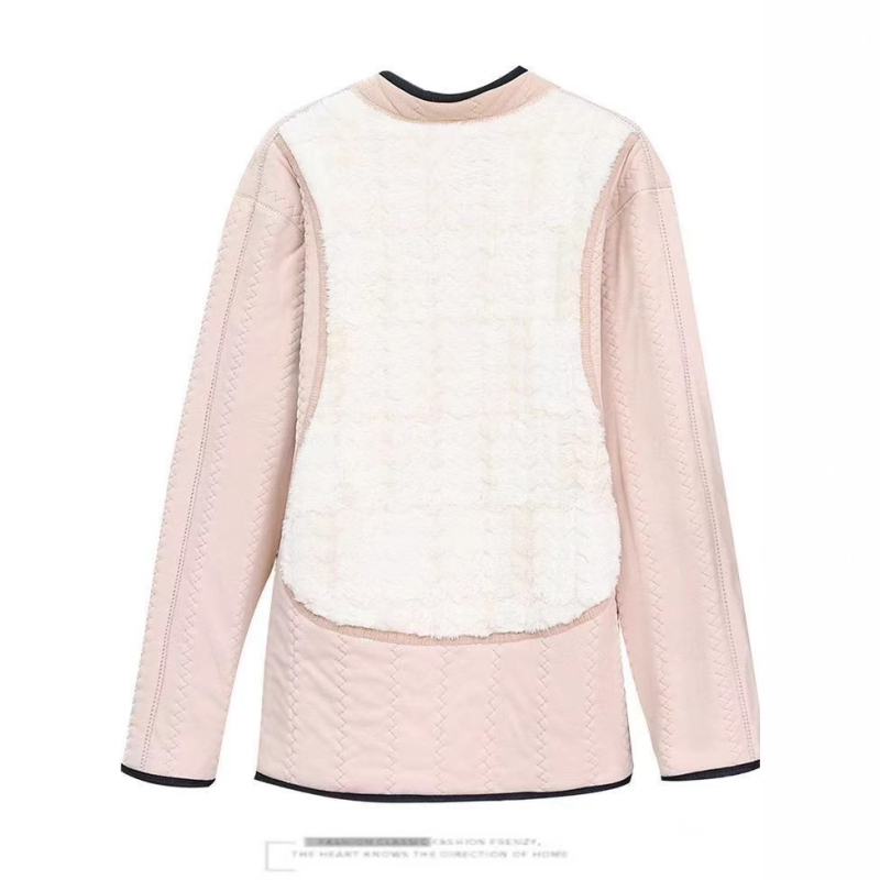 Palton cardigan de iarnă pentru bărbați, cu protecție la spate căptușit cu fleece, umplutură din bumbac, guler înalt, croială lejeră, închidere cu nasturi, cu căptușeală detașabilă