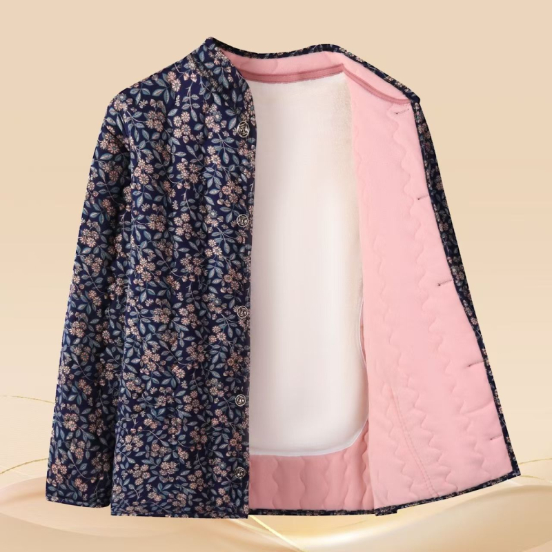 Palton de damă cu stofă Tencel și umplutură imitation silk cotton, lungime medie, mâneci lungi, izolație groasă.