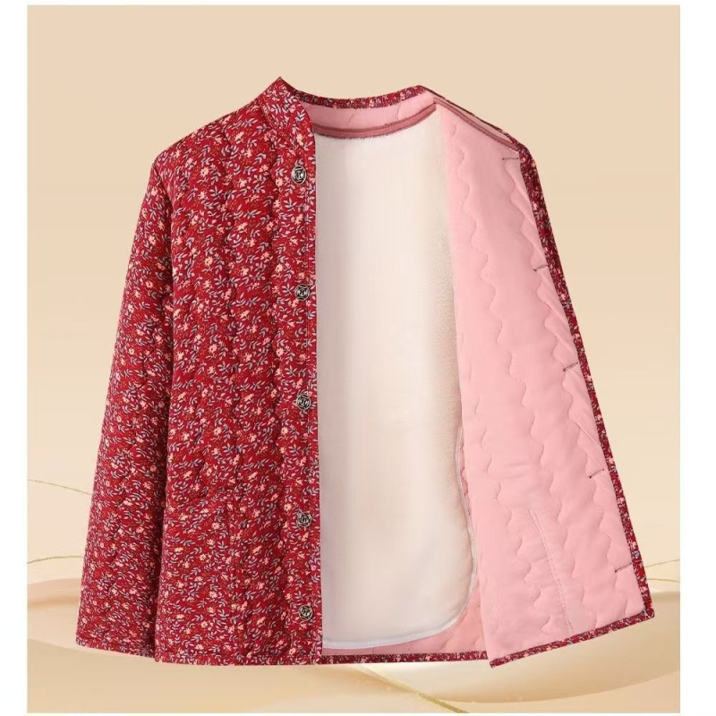 Palton de damă cu stofă Tencel și umplutură imitation silk cotton, lungime medie, mâneci lungi, izolație groasă.