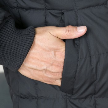 Plus veličine muška debela puffer jakna s odvojivim podstavnim ovratnikom, poliester vanjska tkanina