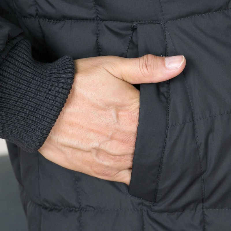 Plus veličine muška debela puffer jakna s odvojivim podstavnim ovratnikom, poliester vanjska tkanina