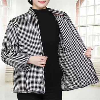 Реверсивно памучно яке с пълнеж от памук, плат Milk Silk, кръгла яка, стандартна дължина