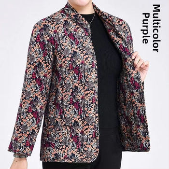 Reverzné bavlnené zateplené sako, materiál Milk Silk, výplň bavlna, okrúhly výstrih, normálna dĺžka