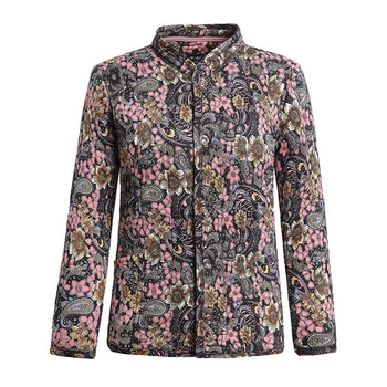 Реверсивно памучно яке с пълнеж от памук, плат Milk Silk, кръгла яка, стандартна дължина