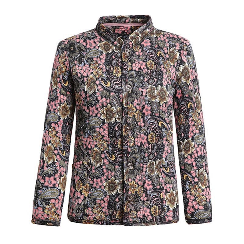 Реверсивно памучно яке с пълнеж от памук, плат Milk Silk, кръгла яка, стандартна дължина