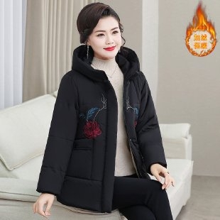 Geacă din bumbac pentru femei cu căptușeală, iarnă 2024: umplutură din fibre asemănătoare mătăsii, țesătură Chenille, material principal: Spandex, lungime foarte scurtă (≤40 cm), guler polo