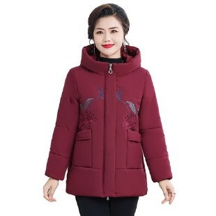 Geacă din bumbac pentru femei cu căptușeală, iarnă 2024: umplutură din fibre asemănătoare mătăsii, țesătură Chenille, material principal: Spandex, lungime foarte scurtă (≤40 cm), guler polo