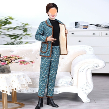 Ženski dvodijelni pamučni kaput s punilom Silk Cotton i tkanine Silk Velvet, polo ovratnik, rukavi princeze, standardna duljina (50–65 cm)