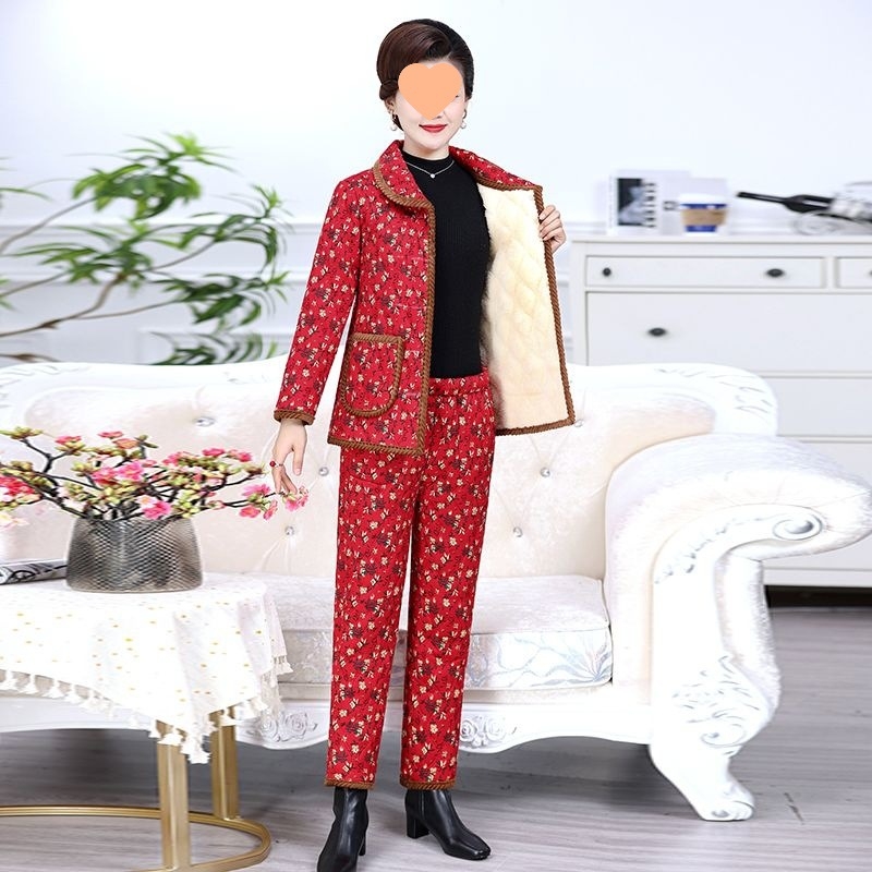 Ženski dvodijelni pamučni kaput s punilom Silk Cotton i tkanine Silk Velvet, polo ovratnik, rukavi princeze, standardna duljina (50–65 cm)