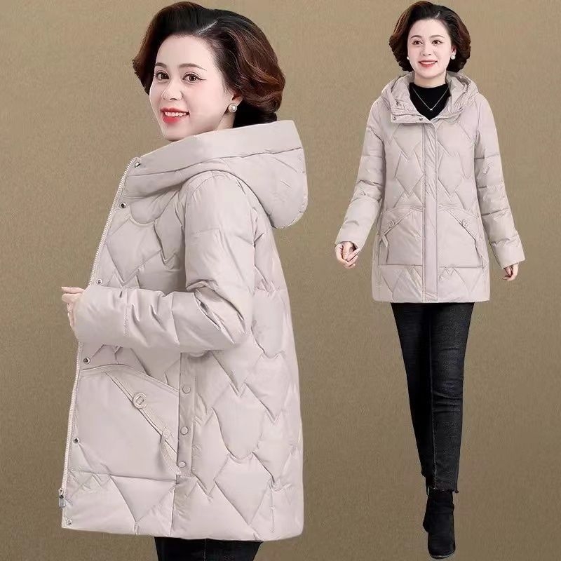 Női ultrakönnyű pamut-párnázott kabát Chenille anyagból, töltet imitált selyem-pamut, polo gallér, hercegnő-stílusú ujjak