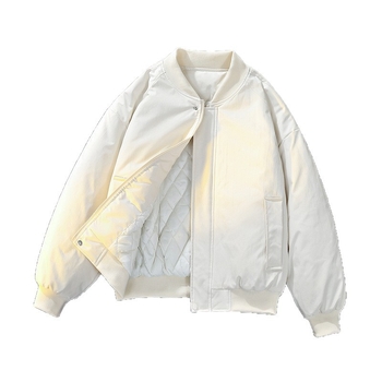 Férfi poliészter kabát baseball gallérral és kapucnival, laza szabás, cipzár, belső poliészter bélés, őszi viselethez