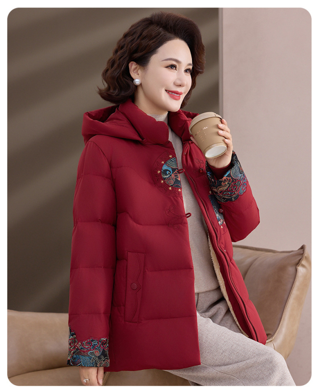 Jakna od pamuka sa stojećim ovratnikom, punjenje od pamuka, vanjska tkanina poliester, debeli zimski kaput, dugi rukavi