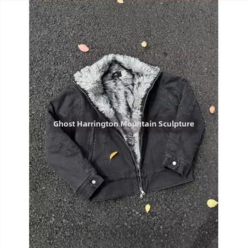Harrington Mountain Eagle pamučna jakna s plišastom podstavom, stojeći ovratnik, kratka zimska jakna