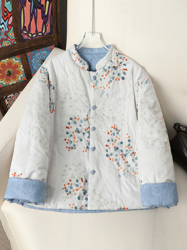 Női vastag pamutkabát, belső pamut töltettel, 95% poliészter, magas gallér, tél 2025