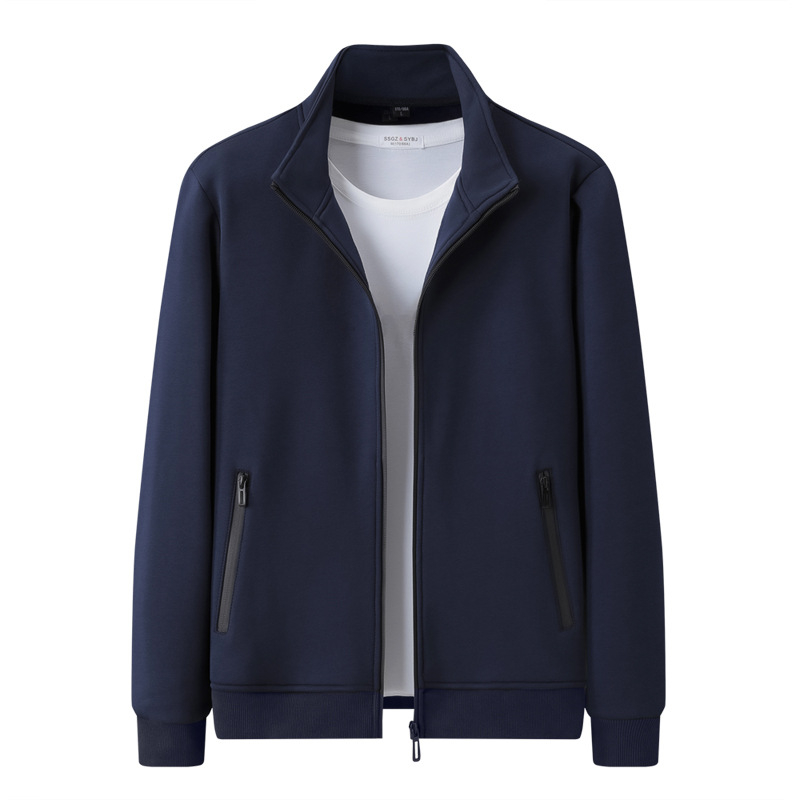 Férfi pamut dzseki, szél‑ és nedvességelvezetés, álló gallér, cipzár, szabad vágás, hosszú ujjú, mindennapi viselet, tavasz–ősz 2025