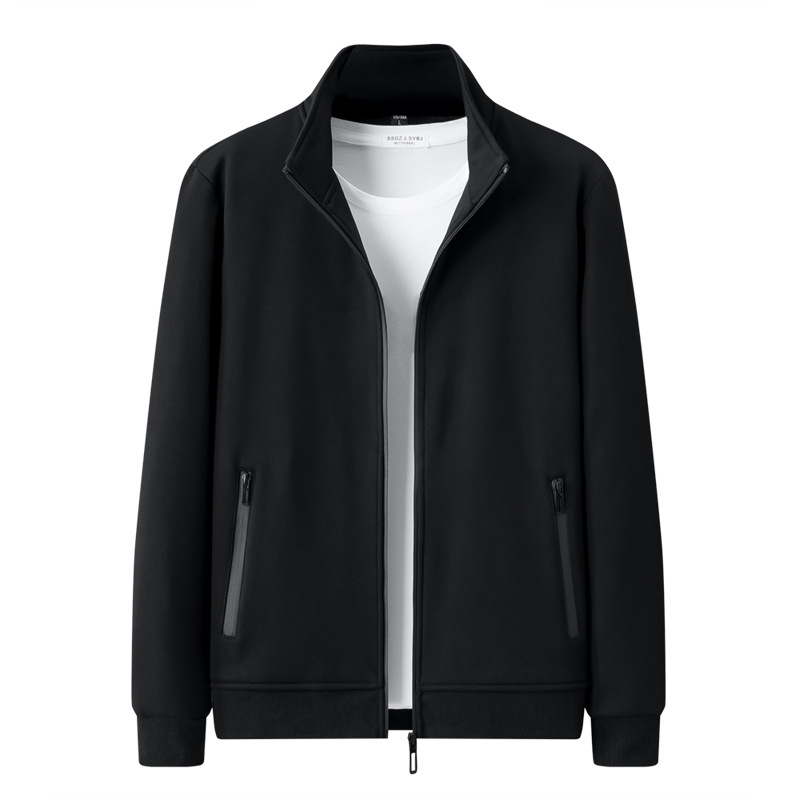 Férfi pamut dzseki, szél‑ és nedvességelvezetés, álló gallér, cipzár, szabad vágás, hosszú ujjú, mindennapi viselet, tavasz–ősz 2025