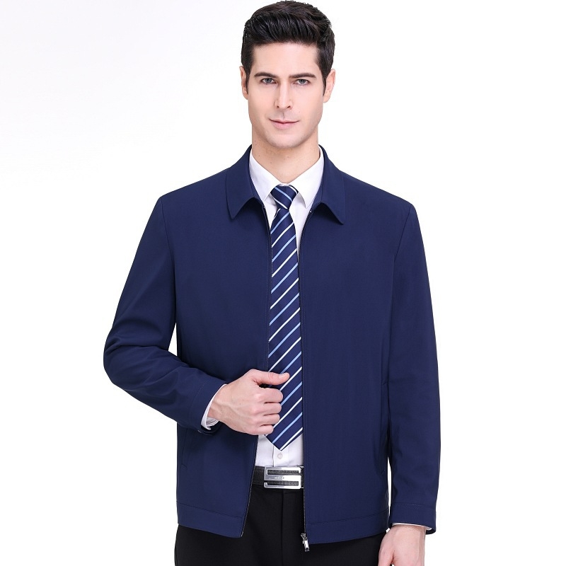 Mulberry selyemből készült dzseki, gallérrel és cipzáras zárással, könnyű üzleti stílus