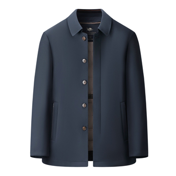 Jachetă din mătase Mulberry, guler cu rever, izolație întărită, închidere cu nasturi, pentru iarnă