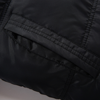 Αντρικό μπουφάν από βαμβάκι με επένδυση, μπροστινό φερμουάρ, μεσαίου μήκους, μονόχρωμο, χειμερινή επαγγελματική ενδυμασία (γέμισμα από βαμβάκι, επένδυση πολυεστέρα)