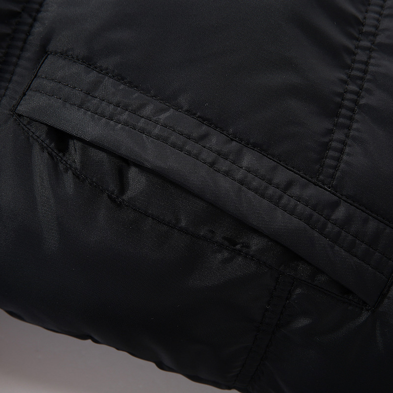 Αντρικό μπουφάν από βαμβάκι με επένδυση, μπροστινό φερμουάρ, μεσαίου μήκους, μονόχρωμο, χειμερινή επαγγελματική ενδυμασία (γέμισμα από βαμβάκι, επένδυση πολυεστέρα)