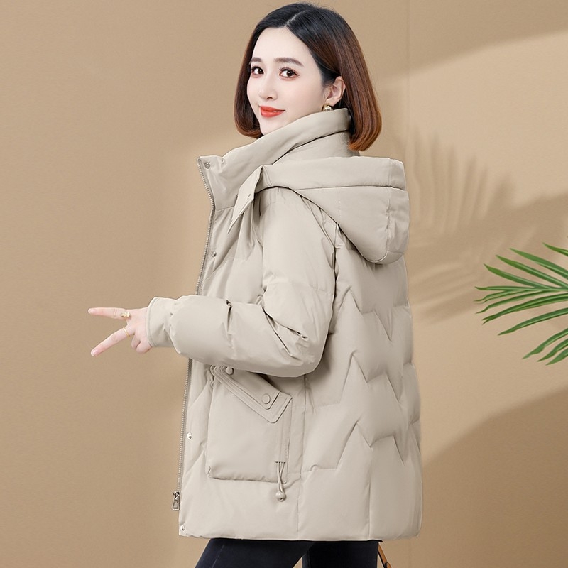 Női tollkabát kacsapúppal, 81–85% tolltartalom, vastag és meleg, gallér nélkül, cipzárral, pamut anyag, ősz 2025