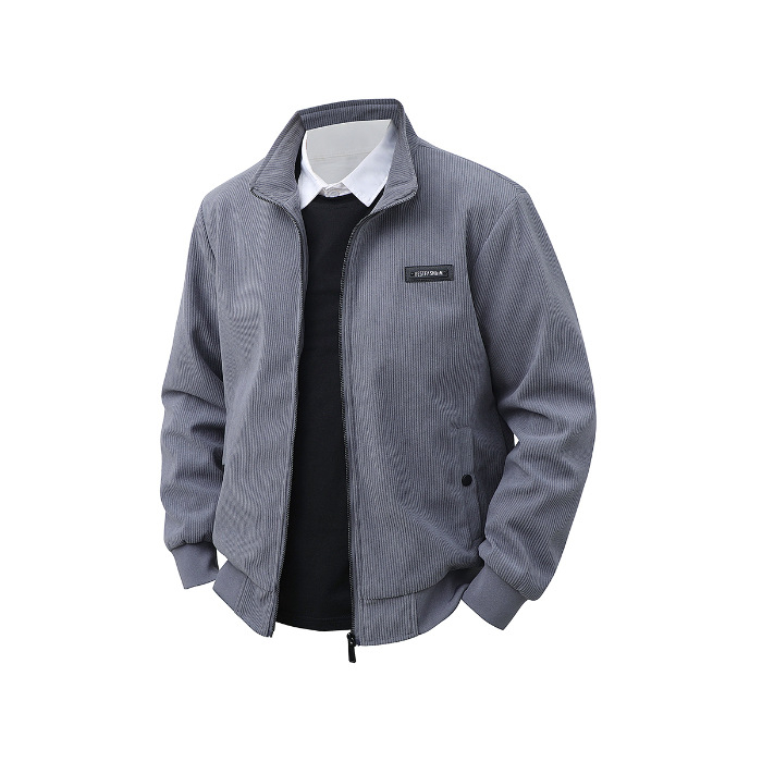 Casual sako od korduroja, rever, uski kroj, dugi rukavi, poslovni formalni stil