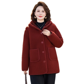 Nothing moteriška striukė su fleece įdaila ir gobtuvu, rudens-žiemos sezonui, kasdienis elegantiškas stilius, ilgis 50–65 cm