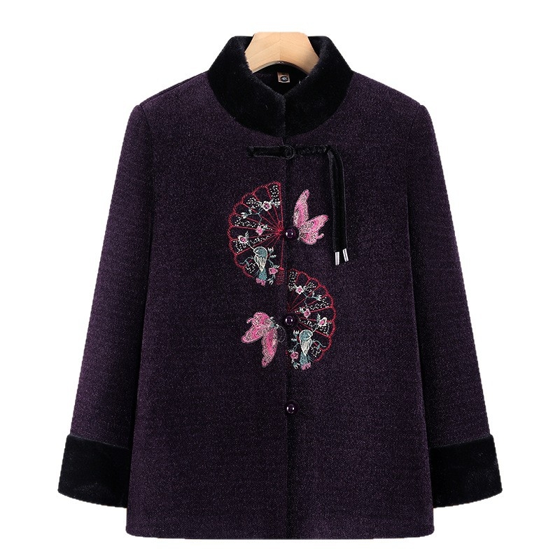 Palton de damă din poliester, guler înalt, mâneci lungi, grosime medie, 80-90% poliester