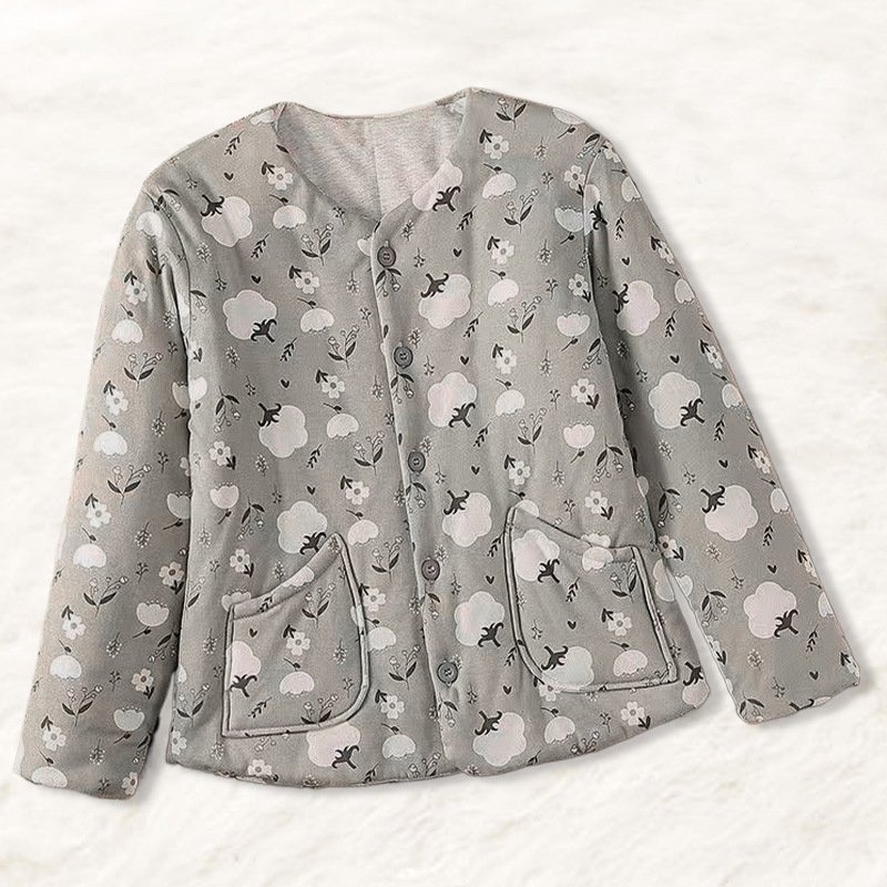 Jachetă damă din trei straturi, umplutură Silk Cotton, guler rotund, lungime medie (50–65 cm), țesătură Spandex 70–80%