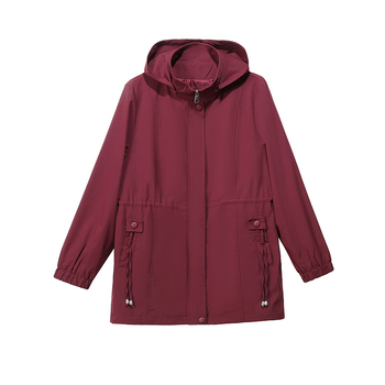 Moterų rudens trench palto, korėjiečių stiliaus, TR audinys, 70–80% kiti audiniai, 20–30% spandekso, vidutinio ilgio, be lyginimo