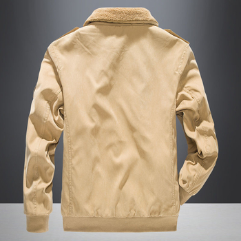 Férfi corduroy kabát nyúl szőrme bélésével, kapucnival, szélálló, vastag téli viselet