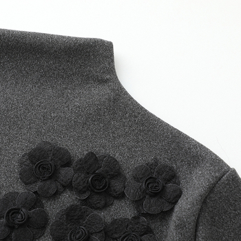 Moterų baziniai marškinėliai su fliso pamušalu ir pusaukštė kaklo apykakle – Žiemos 2025, Poliesterio pluoštas 80–90%, Elegantiškas kasdienis stilius, Spaudintas raštas, Įprastas ilgis 50–65 cm